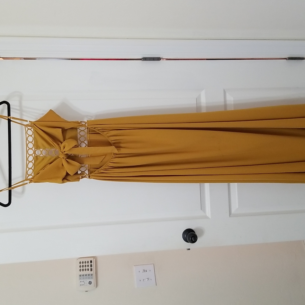 The Clothing Company Mustard Romper Maxi Dress Size M - Picture 4 of 13